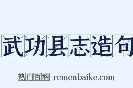 武功县志造句是什么意思的图片